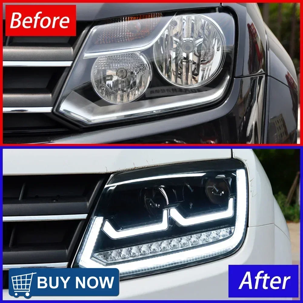 

Car Front Lights Assembly For VW Amarok 2011-2016 LED Auto Headlights Lighting Upgrade Projector Lens Plug and Tool Accessories