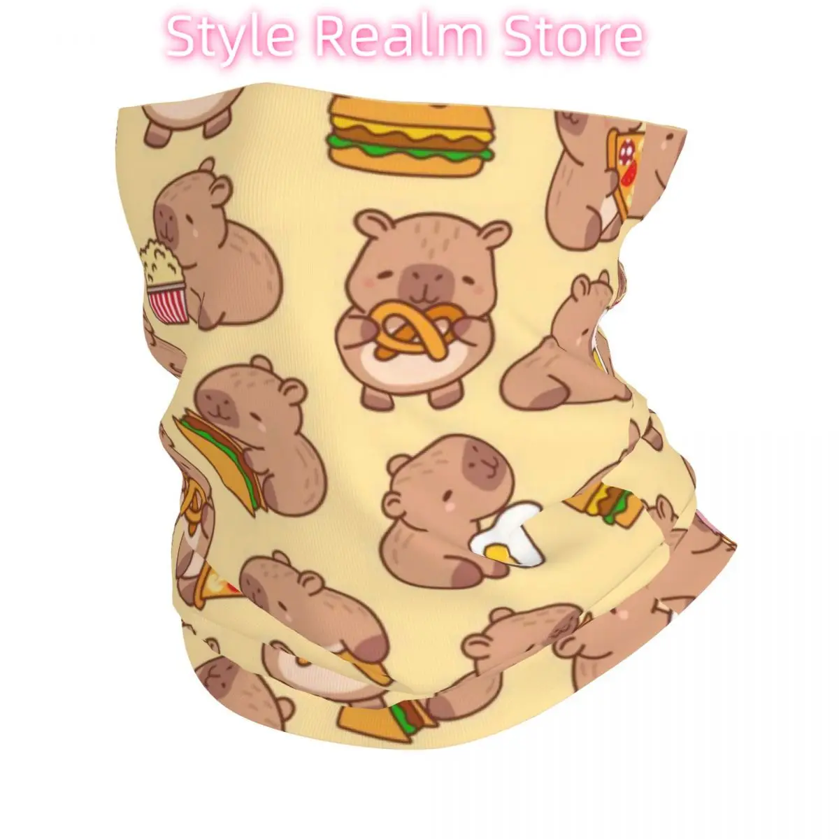 

Изготовленная на заказ бандана с капибарой, зимняя теплая повязка на шею, мужской ветрозащитный шарф для лица, повязка на голову с гетрами для пешего туризма