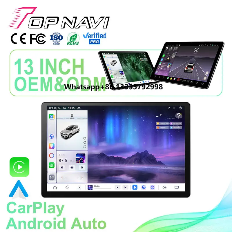 

Universal 13 Inch Big Screen Super Fast 2024 Carplay GPS Navigator 7870 Android Car Radio 12 256 G Player