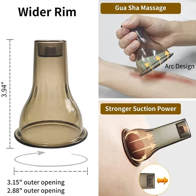 Suction Cups Massage Vacuum Cupping Body Negative Pressure Guasha Therapy Cupping Cans For Massage Anti Cellulite Fat Burner