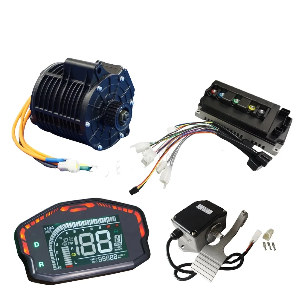 MOTOR QS138 3000W Mid Drive Motor Powertrain Kits 72V 100kph With VOTOL EM150SP Controller For Go Cart