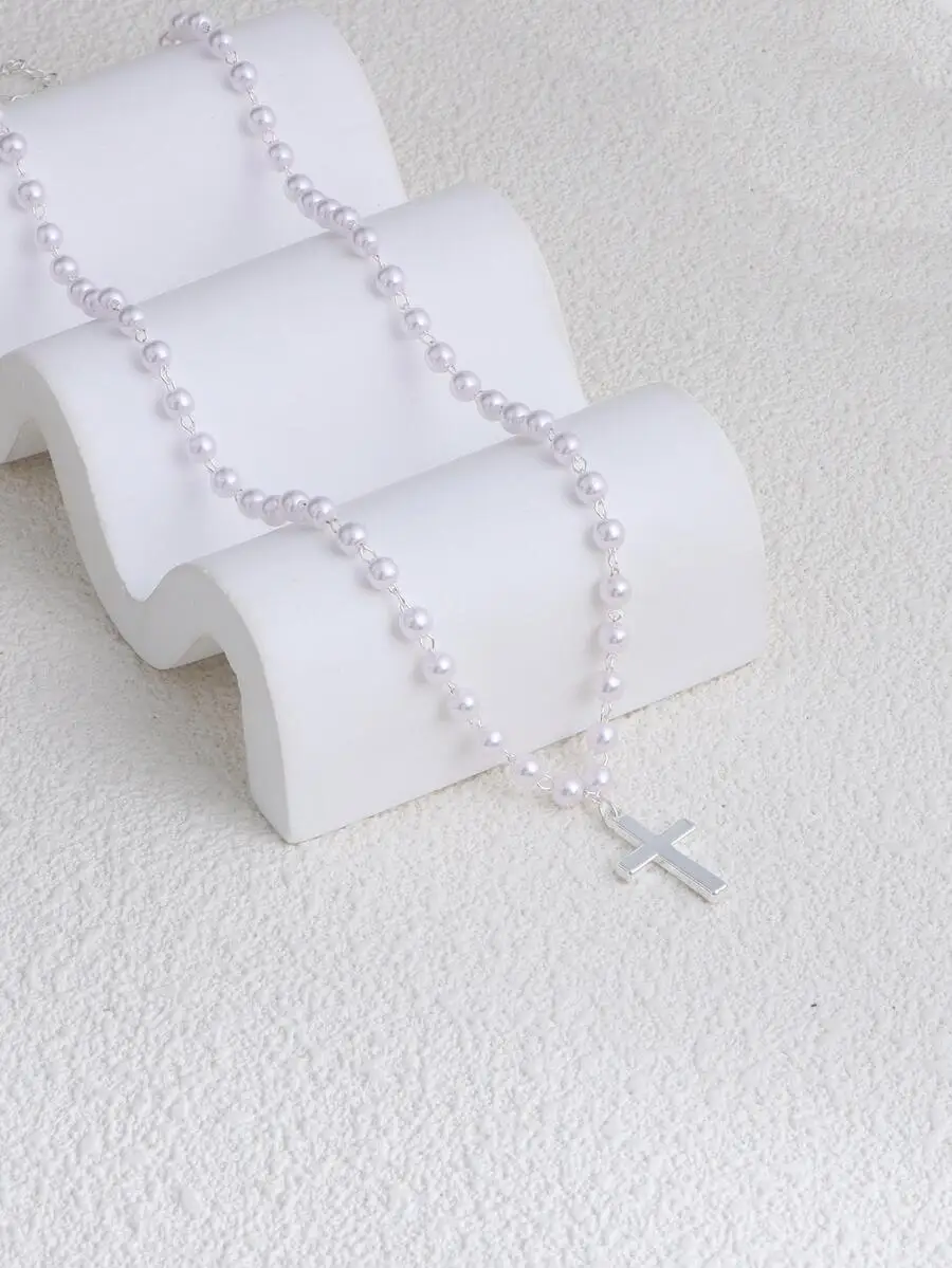 

Элегантное минималистичное позолоченное колье с подвеской в виде креста из циркония для женщин