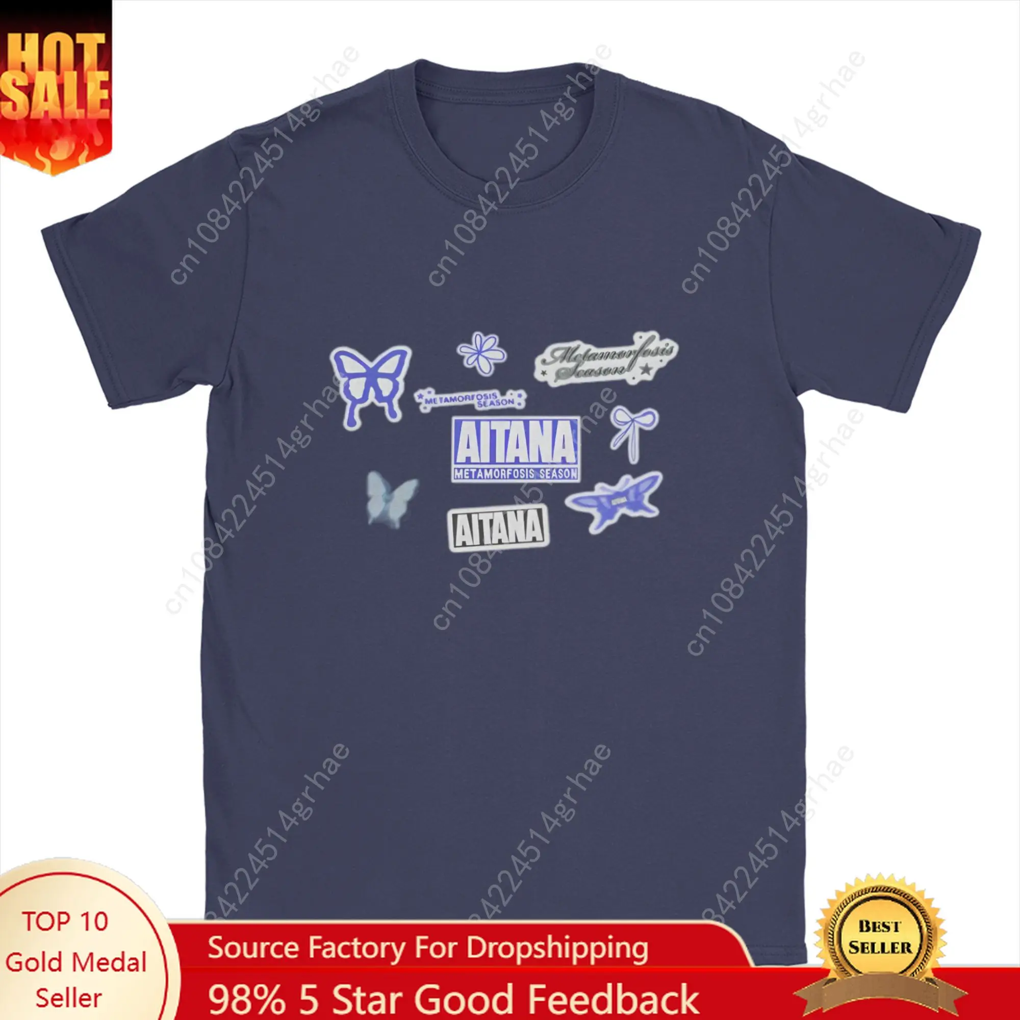 

Vintage T Shirt Summer Singer Butterfly Aitanas Fashion T-Shirts Cotton Tee Shirt Man Fun Cheap Print Short Sleeve Clothing