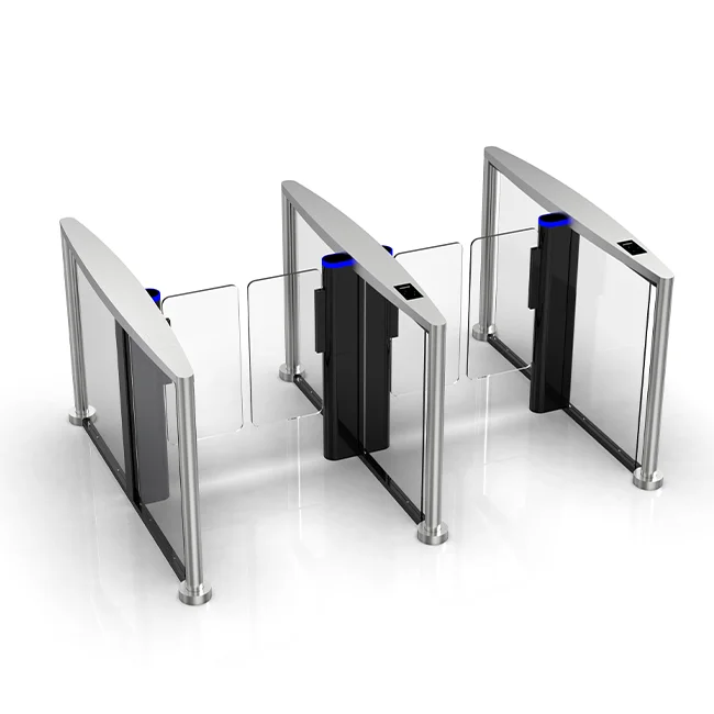 Speed Gate Pedestrian Access Control System with Facial Recognition Swing Barrier Gate Flap Turnstile For Gym