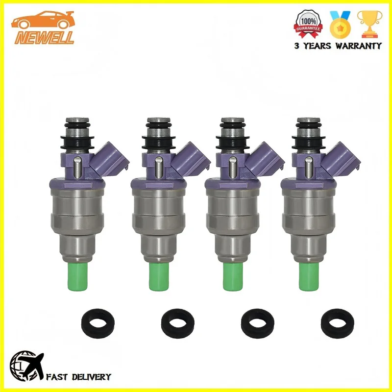 

4pcs 195500-2110 F0BZ-9F593-A F0BZ9F593A Fuel Injector For Ford Festiva GL Hatchback 2-Door 1.3L Multi-Port 1990-1993