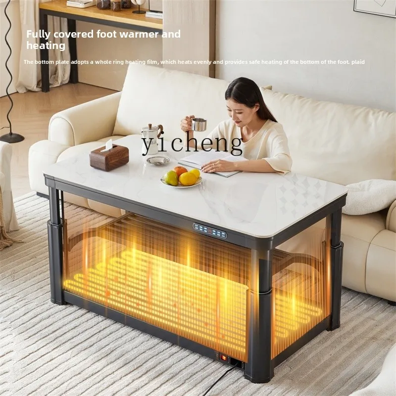 ZC heating table electric heating table rock slab lifting fire tea table multi-functional rectangular household