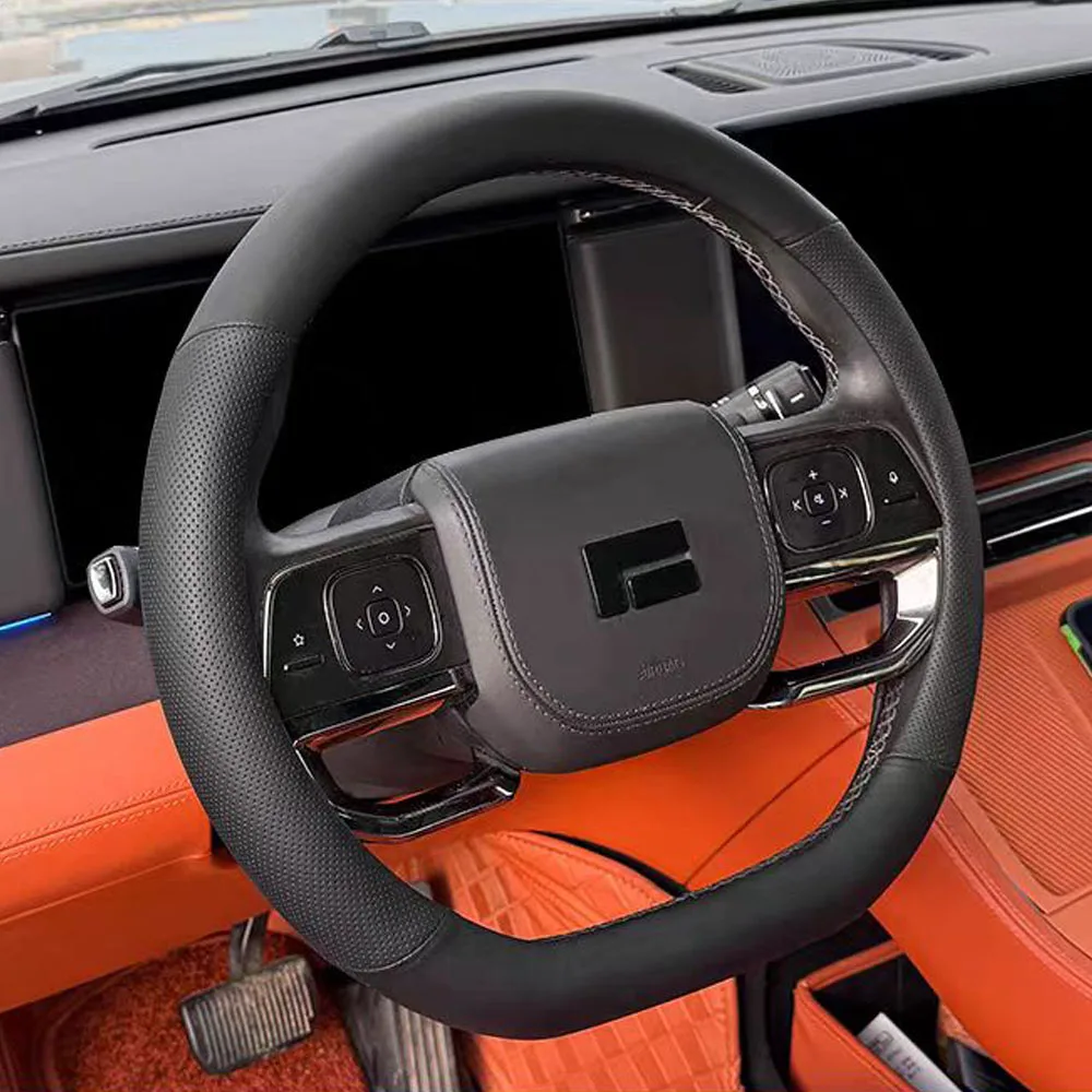 

Steering Wheel Cover Anti Slip Handlebar Cover Ultra-thin All Season Universal Fit For 2024 2025 BAIC JISHI Polestones 01 ROX 01