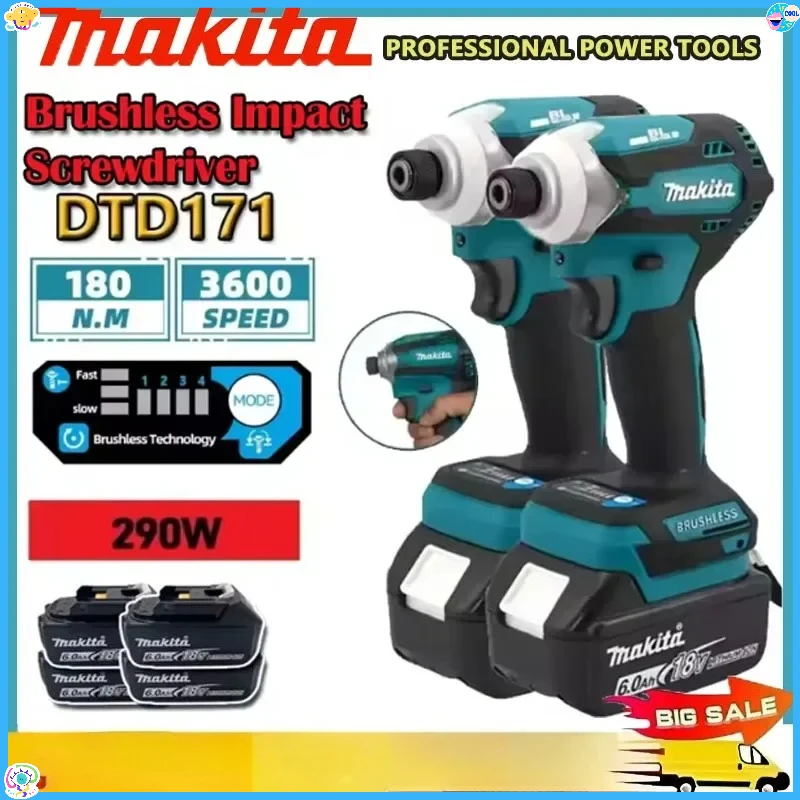 

Makita DTD171 Impact Driver Brushless Electric Screwdriver Rechargable Drill Driver Makita Power Tool