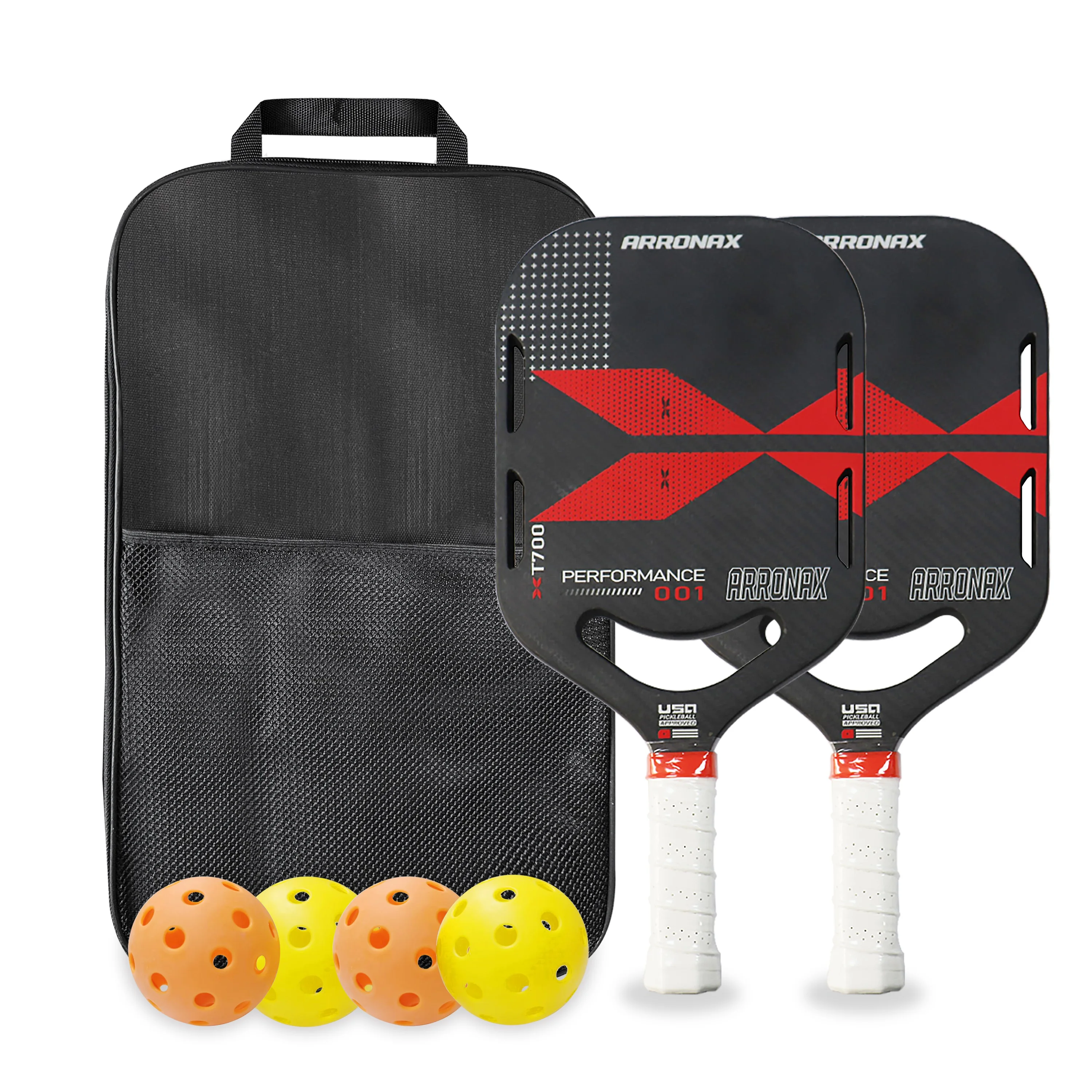 

Toray T700 3K Twill Carbon Fiber PP Honeycomb Core Pickleball Racket Bag Cover Ball Optional Professional Men Women 2023