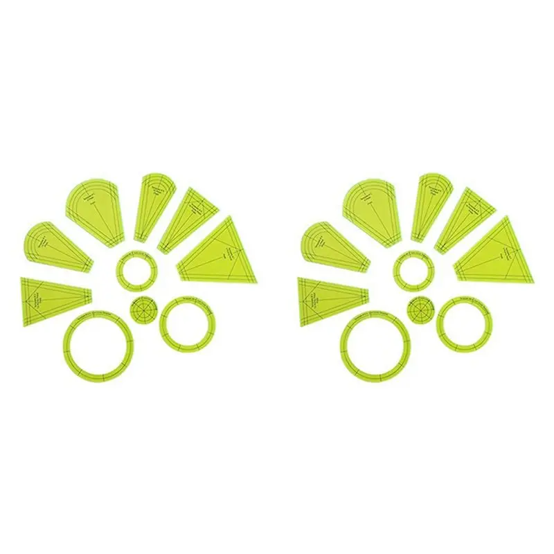 

Набор шаблонов для квилтинга Dresden, линейка для шитья пэчворк, инструмент для пэчворка своими руками (20 штук)-A78U