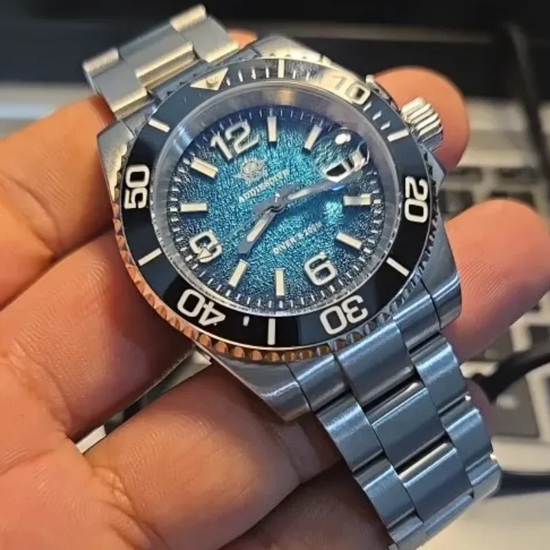 ADDIESDIVE gran oferta 41mm Reloj para Hombre AD2513 calendario ventana 20Bar impermeable BGW9 Super luminoso Reloj Hombre relojes de cuarzo