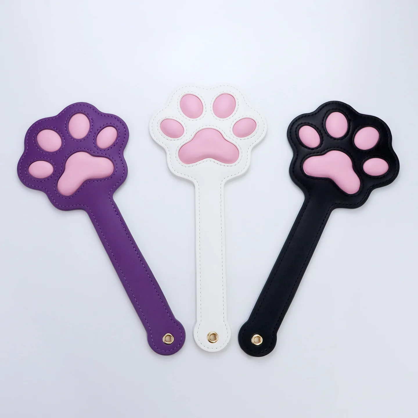 3D Cat Paw Leather Spanking Paddle with Raised Paw Pads for Couples BDSM Flirting Practice Training Tools Kinky Adult Sex Toys