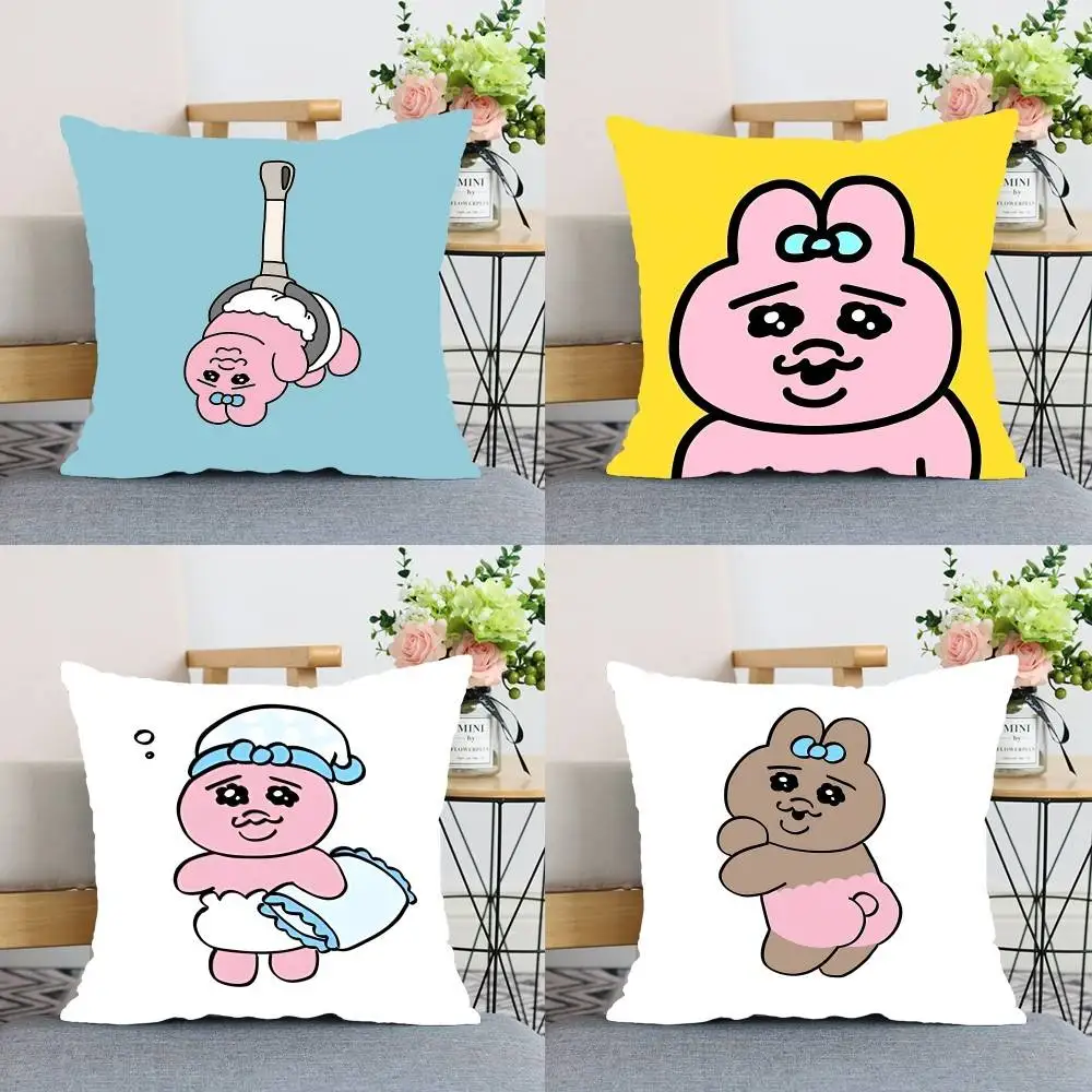 Cartoon O-Opanchu Usagi Kissen Dekokissen Abdeckung Nordic Vintage Stil Kissenbezüge Hause Wohnzimmer Sofa Couch Sitz Dekor