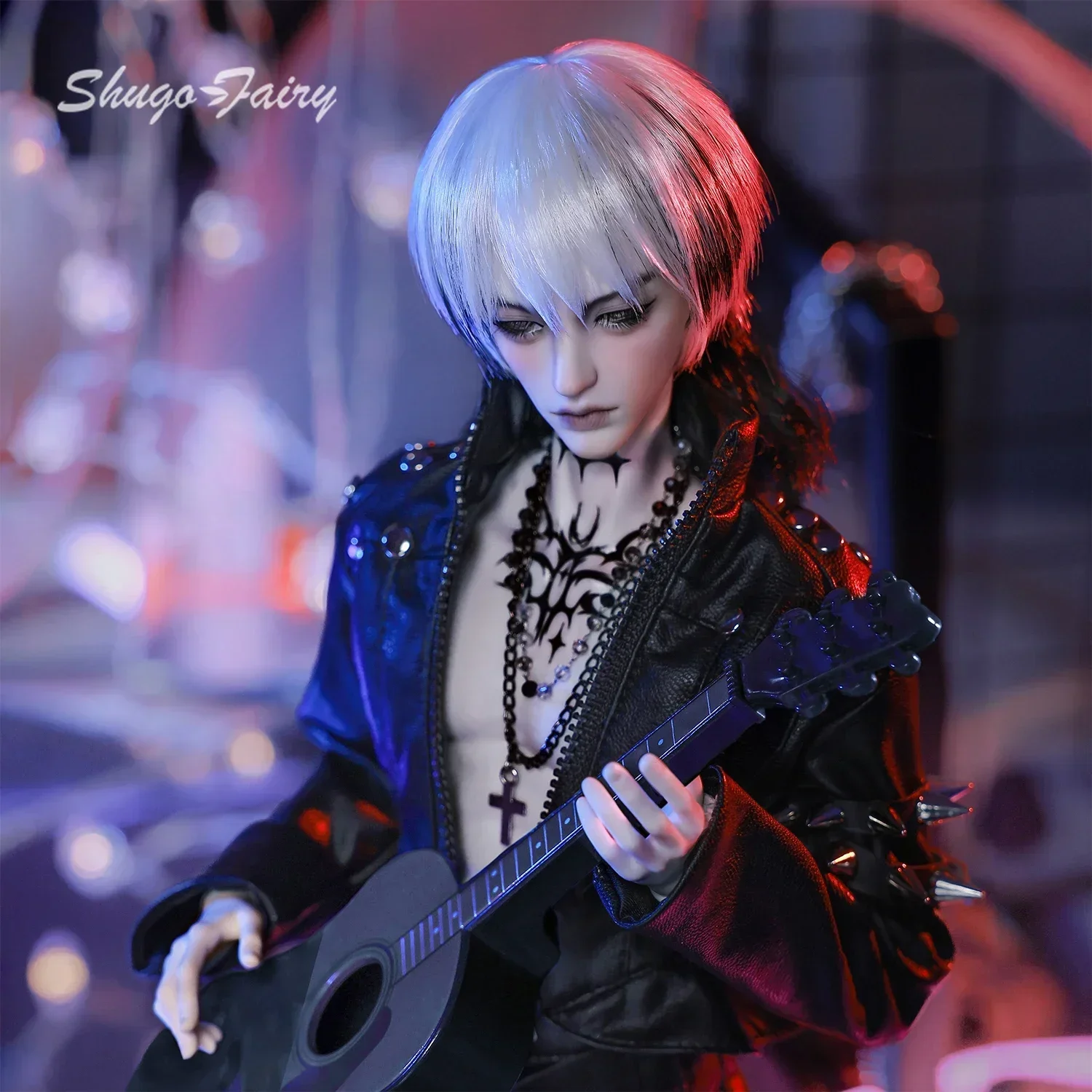 Shugafairy Ace Bjd Doll 1/4 Bubo Bassist Punk Rock Band Modern Fashion Hip-hop Street Style Band Live Ball Jointed Dolls