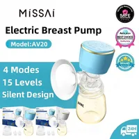 Portable Rechargeable Electric Breast Pump - 4 Modes 15 Levels Silent Design Breast Pump for Comfortable Breastfeeding BPA Free