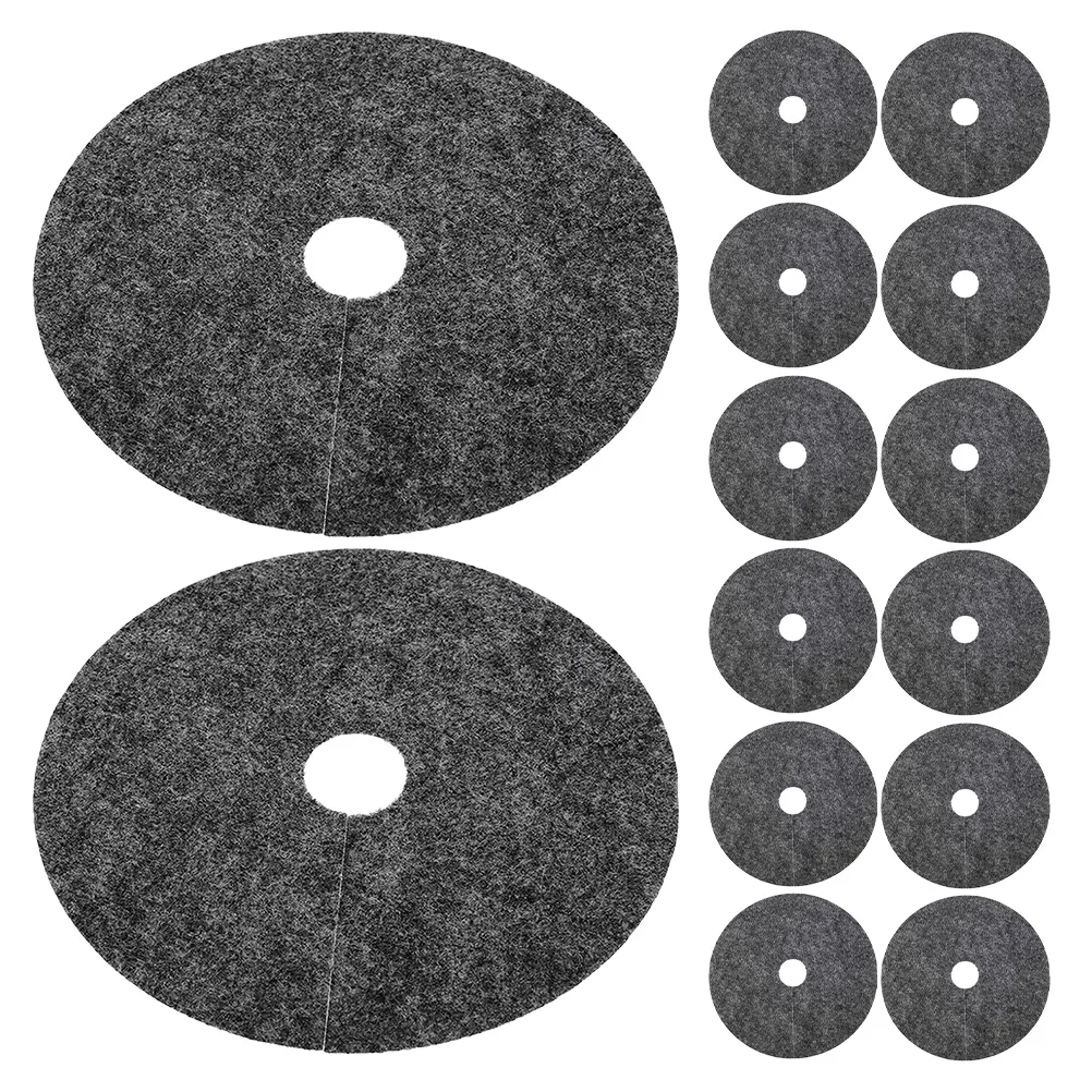 

20pcs 28Cm Round Nonwoven Flower Pot Water Retention Mat For Tree Root Protection Garden Ring Weeds Barrier