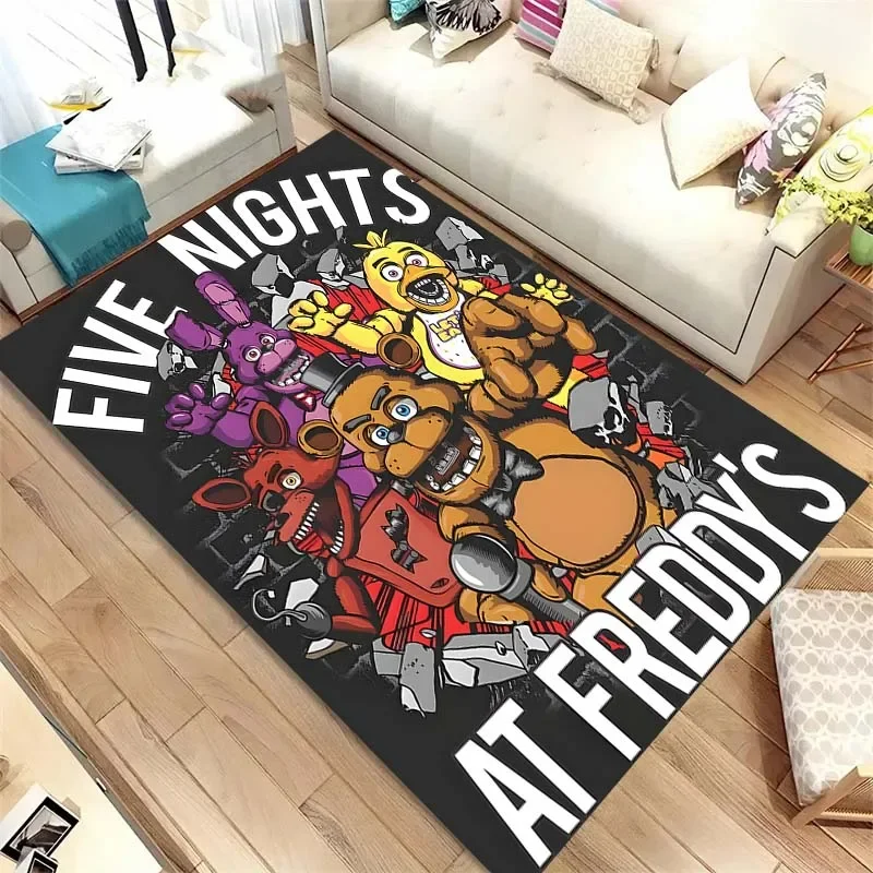 Five Nights at Freddy's Toy Bear Game Carpet, Garden Lawn Pad Children's Room Baby Pad Bathroom Kitchen Carpet Birthday Gift