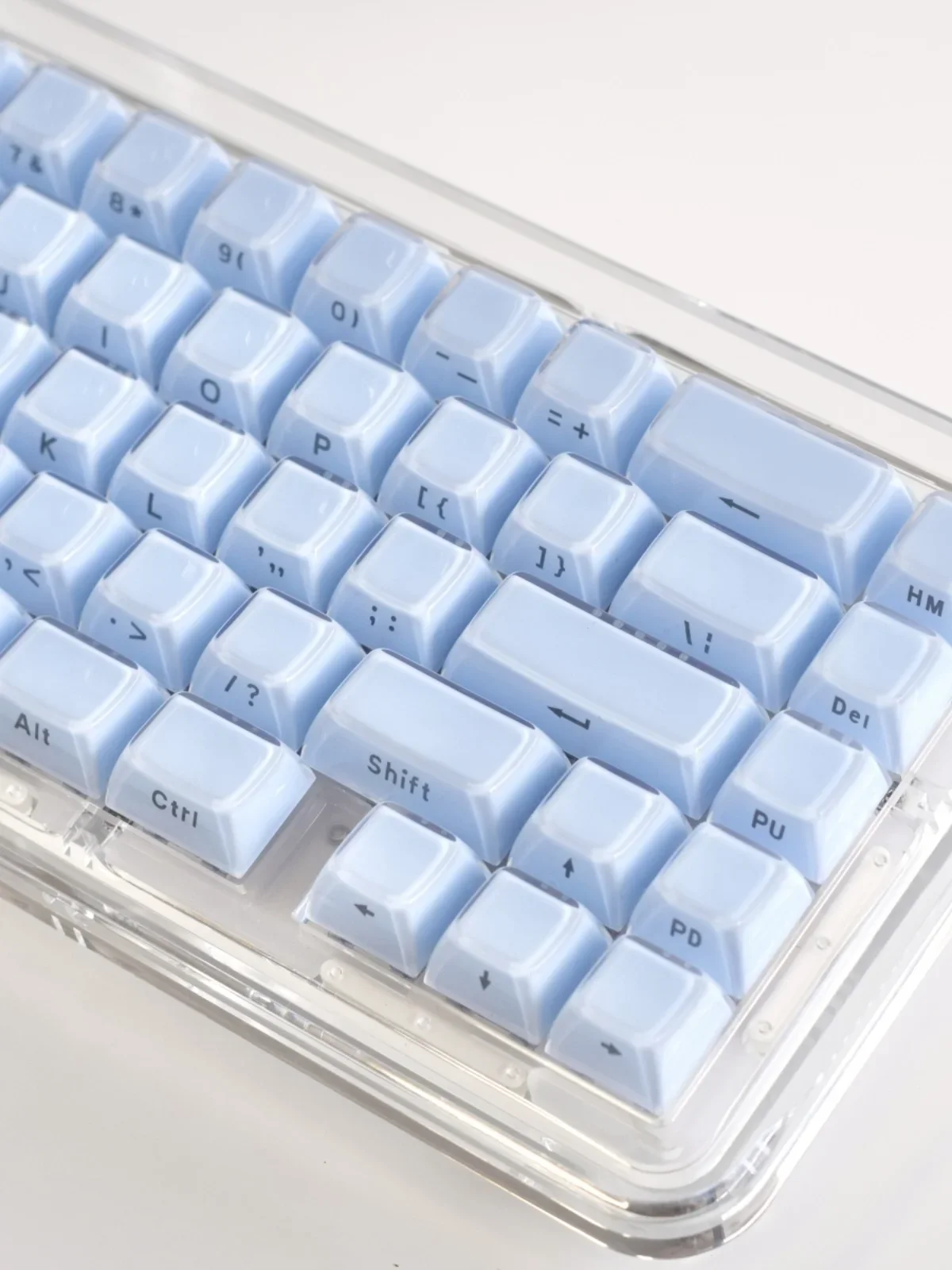 Jelly Crystal Side Gegraveerde Keycaps Kristalhelder Gevoel Warm Ijs Kristal Tweekleuren Spuitgieten Slijtvaste Mechanische Ke