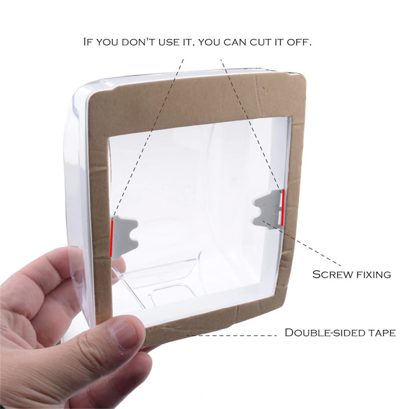 Big Waterproof Cover For Wireless Doorbell Smart Door Bell Ring Button Transparent Heavy Rain Protective Cover Waterproof Home