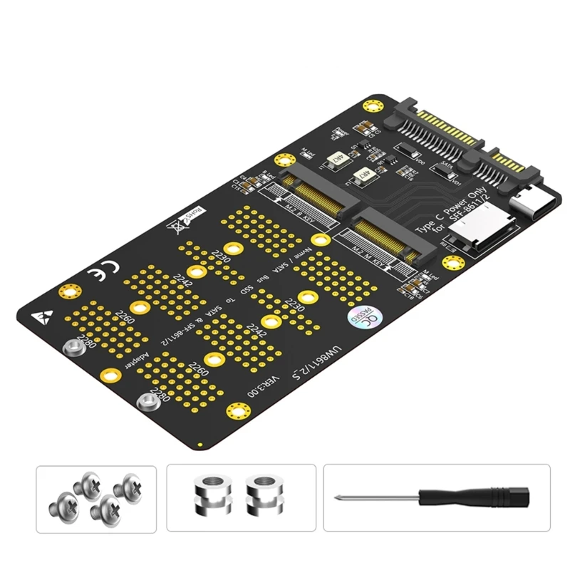 Solid Disk To Adapter With SFF 8611 Interfaces 2 in 1 Conversion Card Enhances Computer Connection Effortlessly