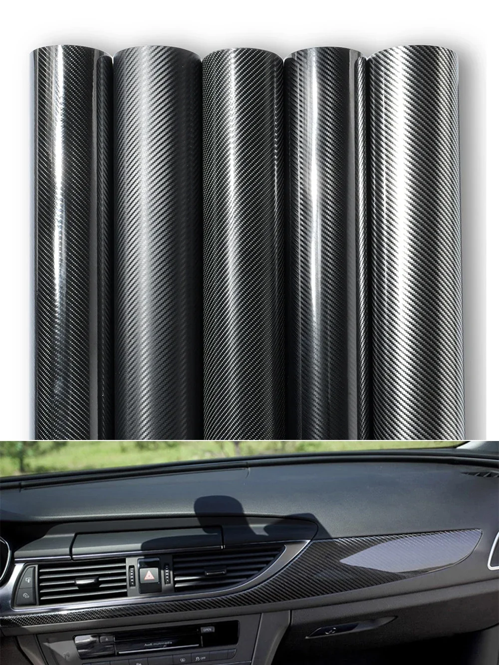 2D 3D 4D 5D 6D Glanz Carbon Faser Vinyl Wrap Film Air Release Wasserdichte Sonnencreme Fit Für Auto Motorrad Laptop telefon Abdeckung DIY – Detail 4
