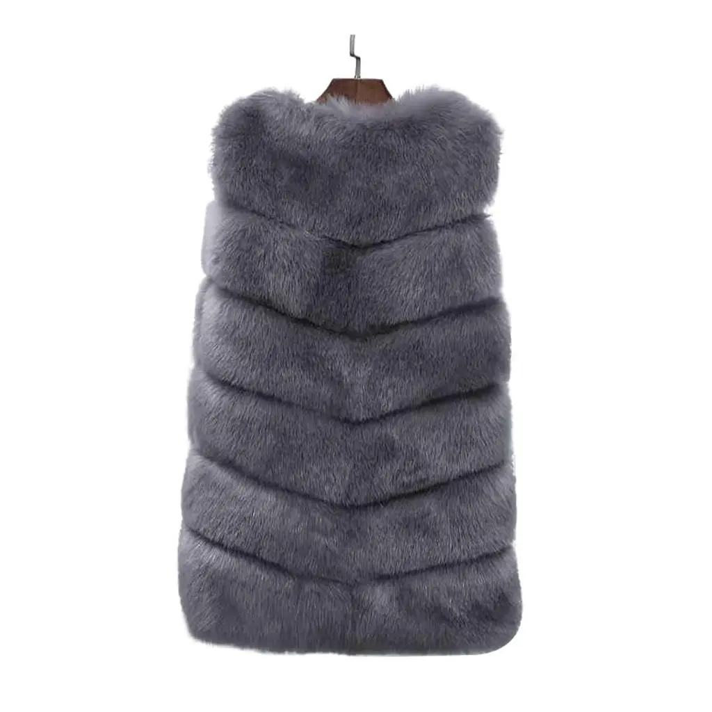 

Женский жилет из искусственного меха в стиле K, модная модная верхняя одежда средней длины для поездок на работу и светской львицы