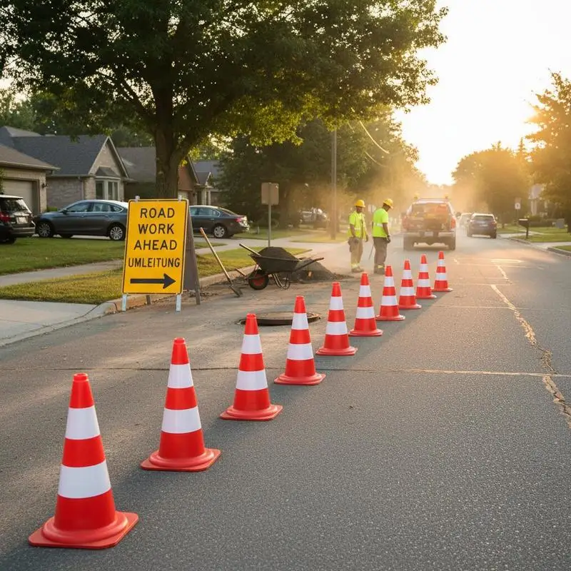 Panneaux de signalisation réfléchissants rouges et blancs de 50 cm