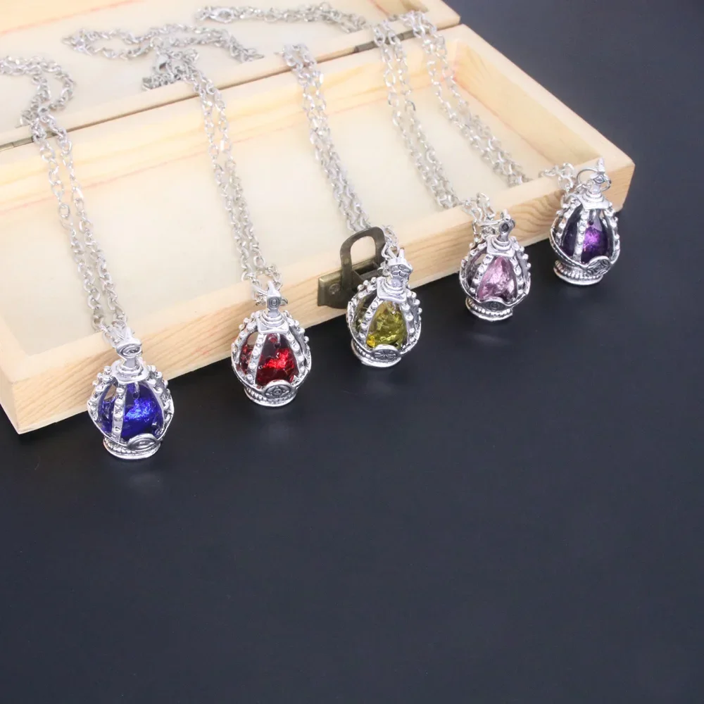 Anime Puella Magi Madoka Magica Soul Gem Necklace Kaname Madoka Miki Sayaka Tomoe Mami Cospaly Necklace Ring Set Jewelry Gifts