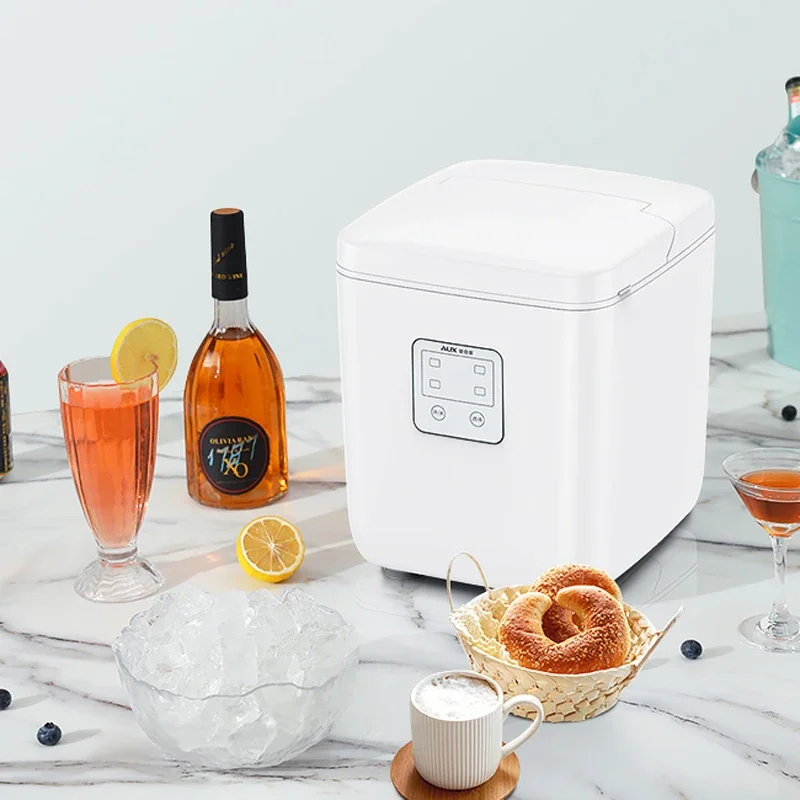 DBJ-10A home small ice machine 1L water tank 15Kg / Day round ice production automatic rapid ice machine