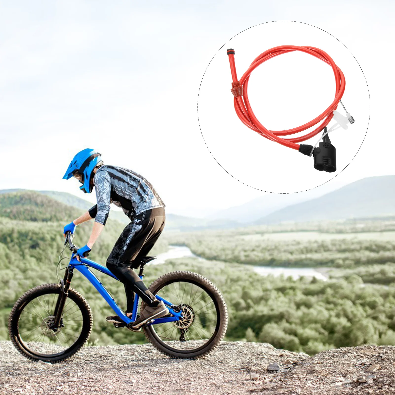 

Universal Reusable Bicycle Pump Anti-Freeze Inflator Hose For Bike Tools Durable Connect Compatible All Bikes