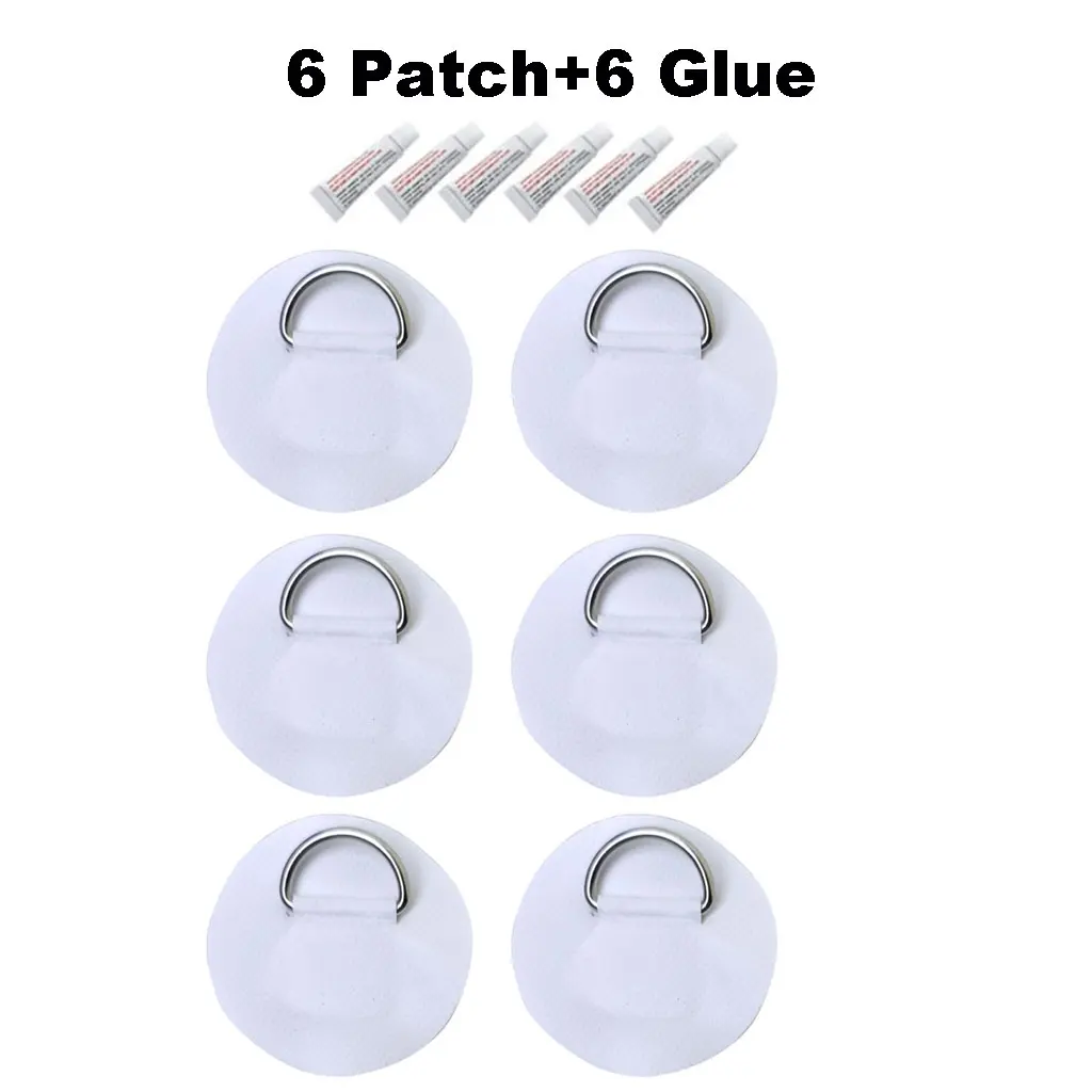 6,5 cm D-Ring-Patch für Schlauchboote, Kajaks, Dingis, SUPs, PVC-Patch für Stand-Up-Paddleboards, Kanus, Rafting-Seilring-Patch