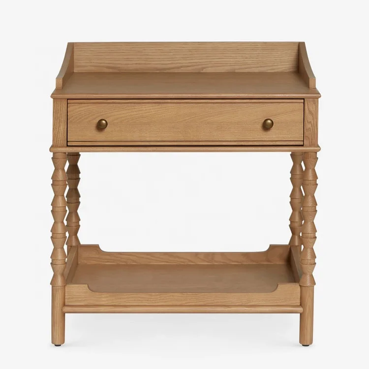 

High Quality Bedroom Furniture American Mid Century-style Solid Ash Antique Nightstand