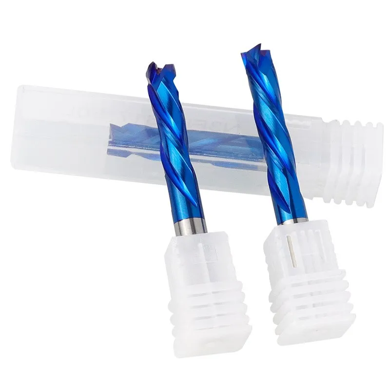 Imagem -06 - Fim Moinho-up Corte Fresa Flauta 3.175 mm mm mm mm mm 10 mm 12 mm Cnc Router Bits Carboneto Revestido Azul Nano para Alumínio