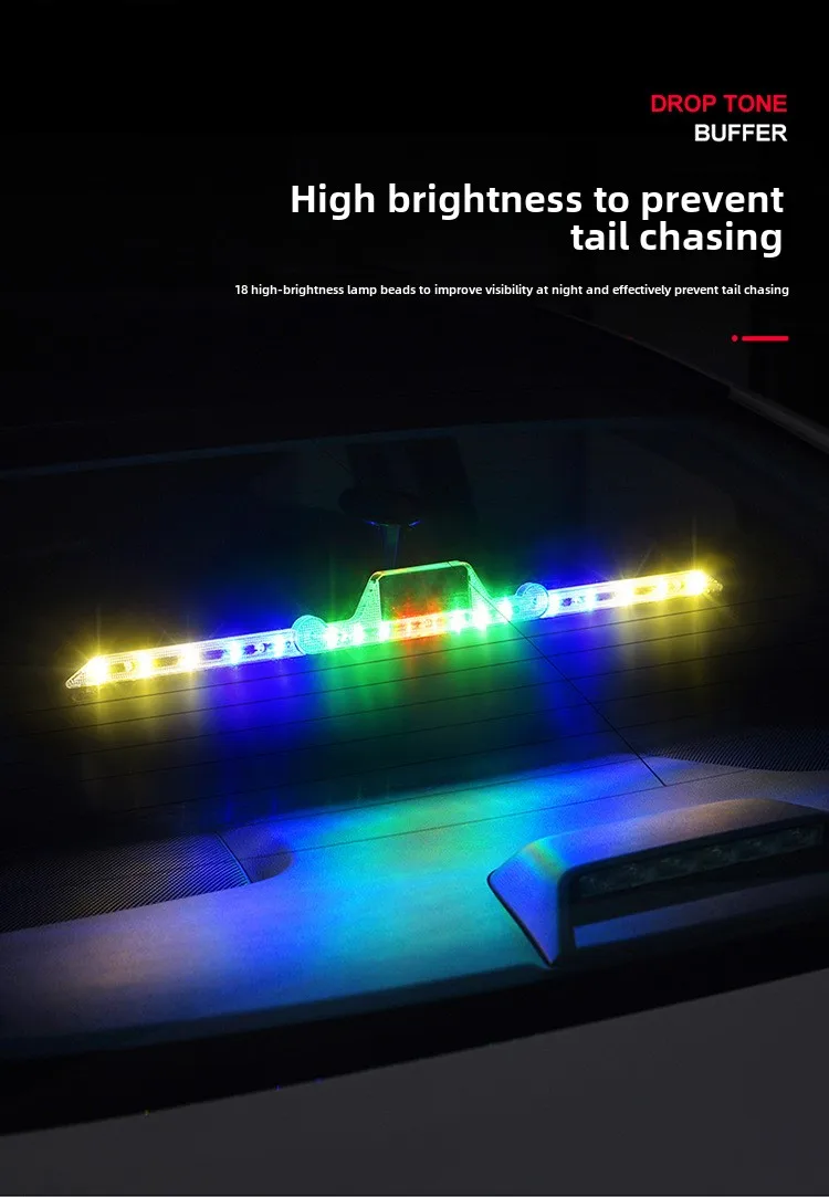 Solar Auto Visier Strobe Blinkende Lampe Innen Windschutzscheibe LED Dekoration Lampe Dreieck Rahmen Notfall Parkplatz Signal Strobe Lampe – Detail 6