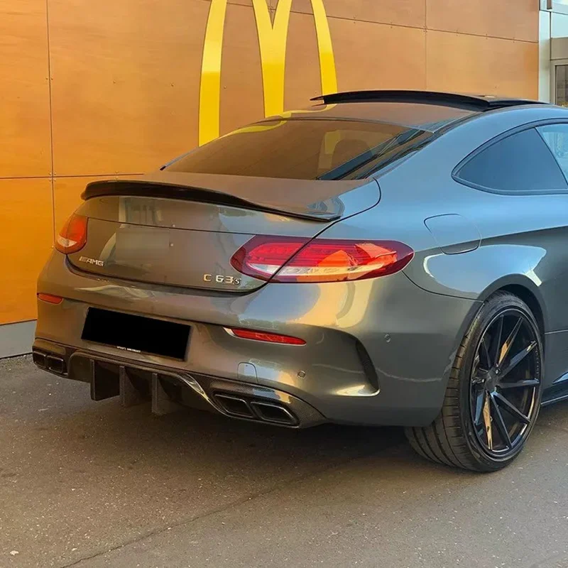 탄소 섬유 스포일러, 메르세데스 벤츠 W205 C260 C43 C63 쿠페 AMG 리어 덕테일 윙 C 클래스 4 2 문짝 트렁크 액세서리