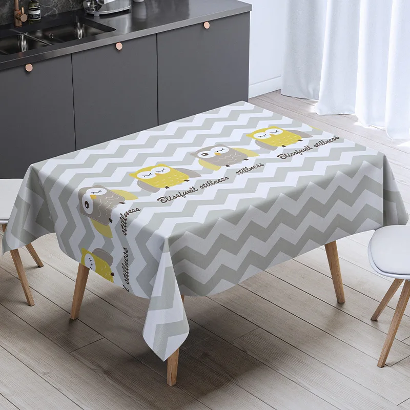 

P0086 oil resistant, and washable PVC internet famous tablecloth with ins style desktop protection, square living room cof