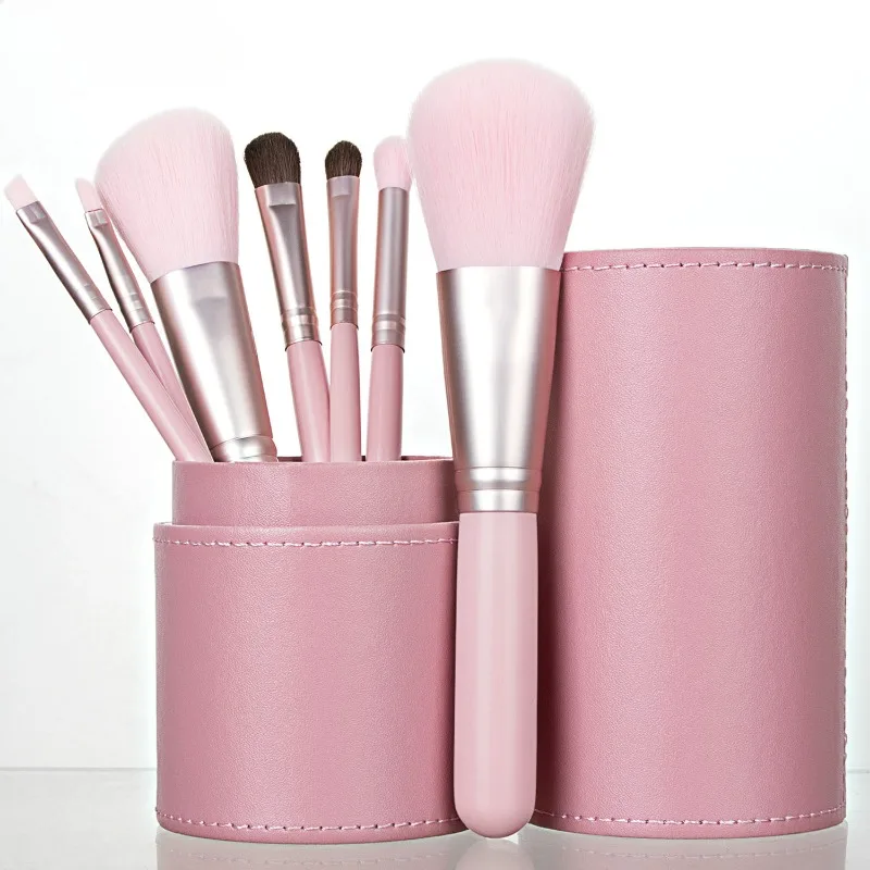 Make-up kwastenset met emmer Multifunctionele cosmetische penselenset 7-delig Professioneel Blush Oogschaduw Wenkbrauw Foundation Beauty Tool