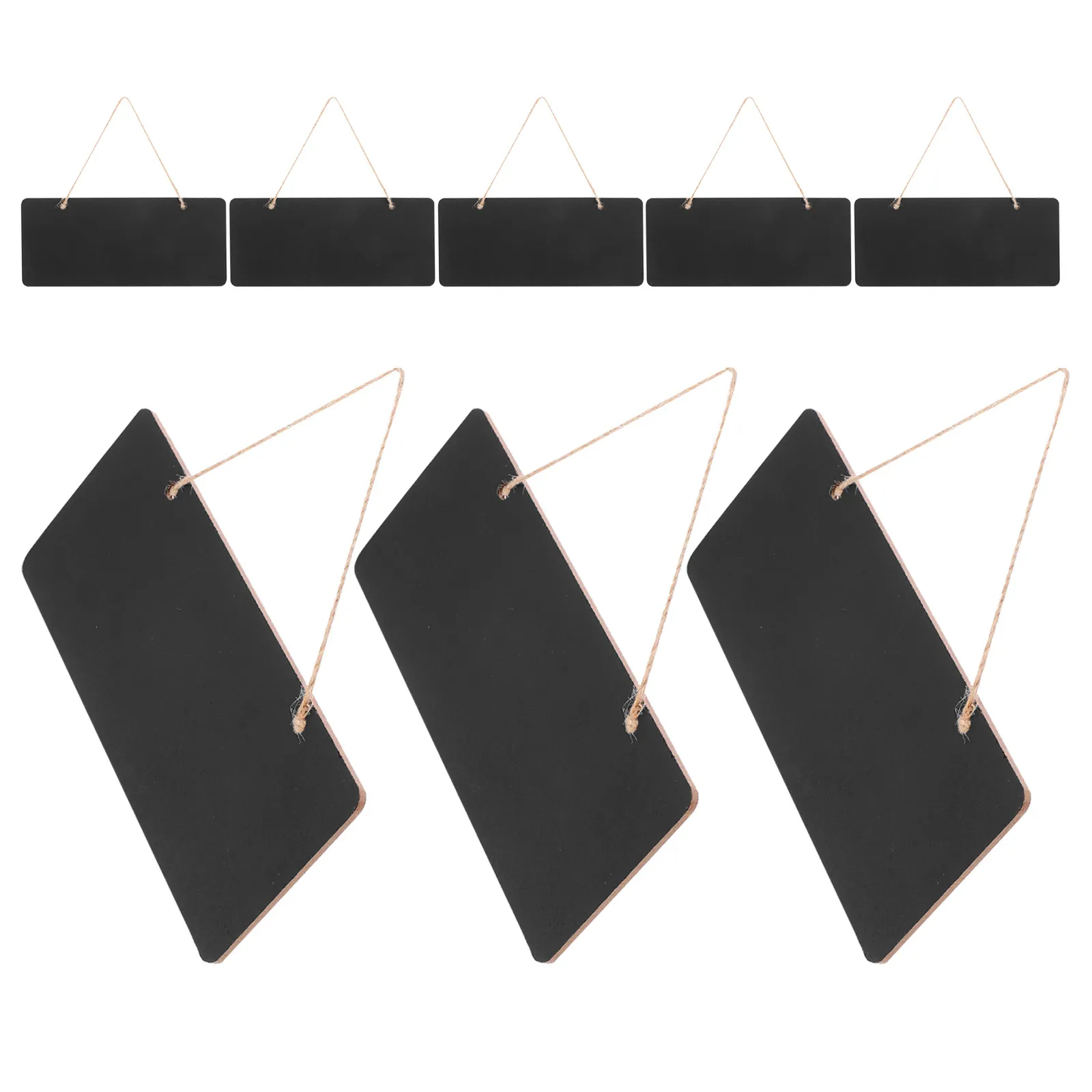 8 pcs Wooden Chalkboard Sign Message Mini Halloween Christmas New Year Chalkboard Wall Mount Chalkboard Menu Hanging