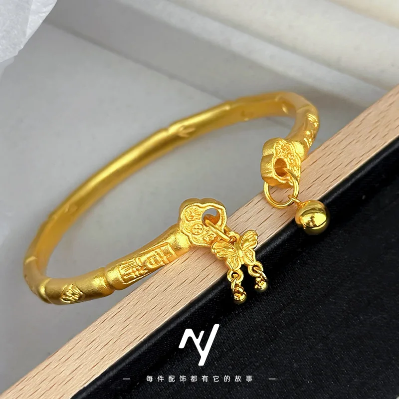 

Mythic Bamboo Butterfly: 24K Pure Gold Bracelet | 3D Butterfly Perching on Bamboo, Symbolizing Prosperity & Peace
