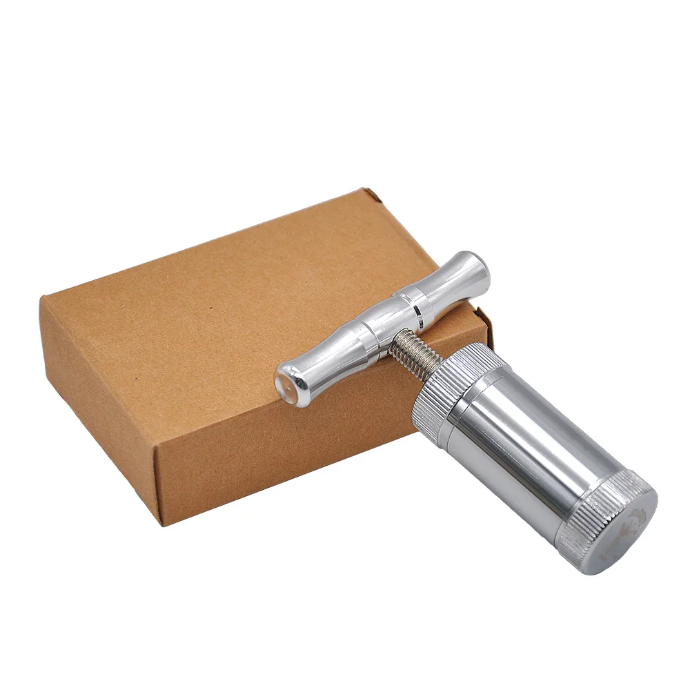 mini aluminum alloy portable cigar tobacco T bar compreeor press herb grinder crusher pouncher smoking accessories tools