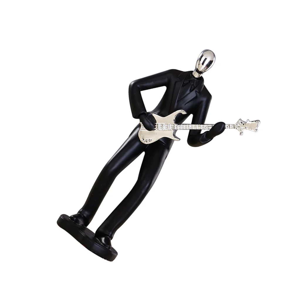 

1Pcs Musical Character Resin Ornament Home Office Desktop Decoration Guitar Unique Resin Desktop Adornment