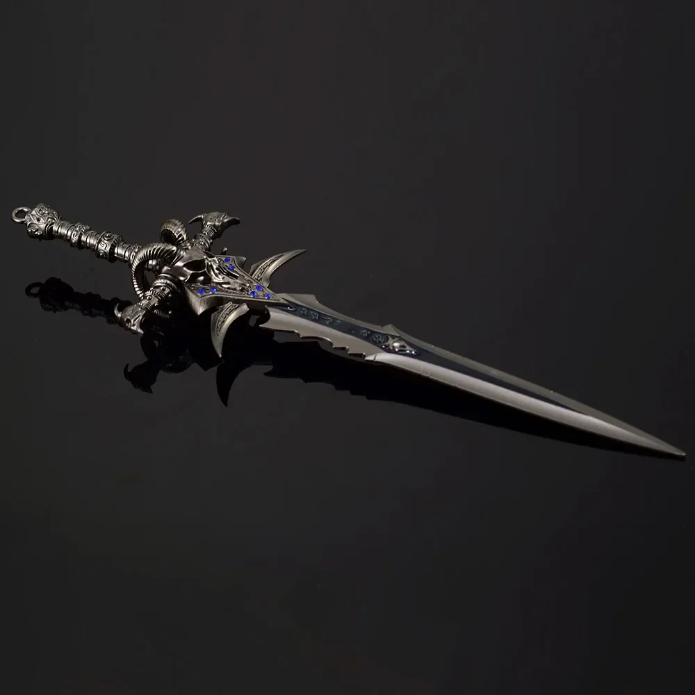 World of Warcraft tokoh Anime Arthas Menethil Lich King Frostmourne Set pedang periferal Model senjata logam anak laki-laki hadiah permainan mainan