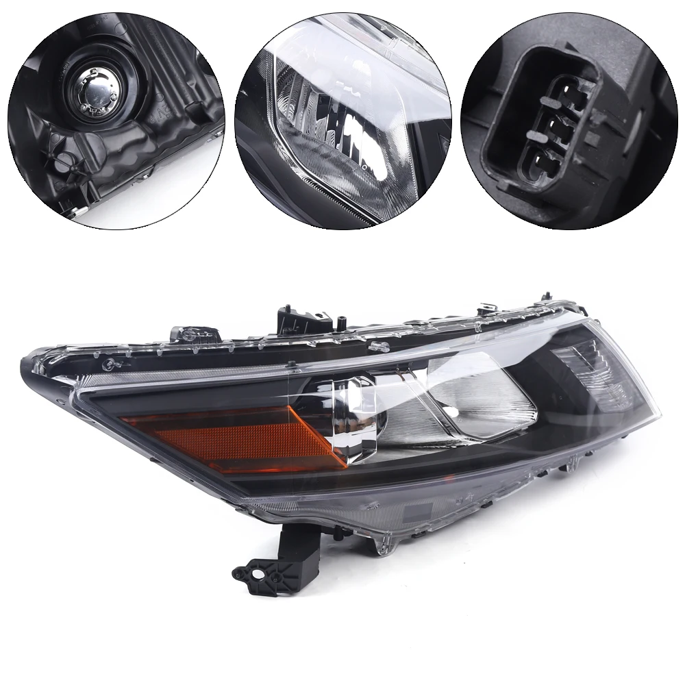 For 2010-2011 Honda Accord Crosstour Front Headlight Headlamp Assembly Driver Left Side/ Passenger Right Side/ Pair