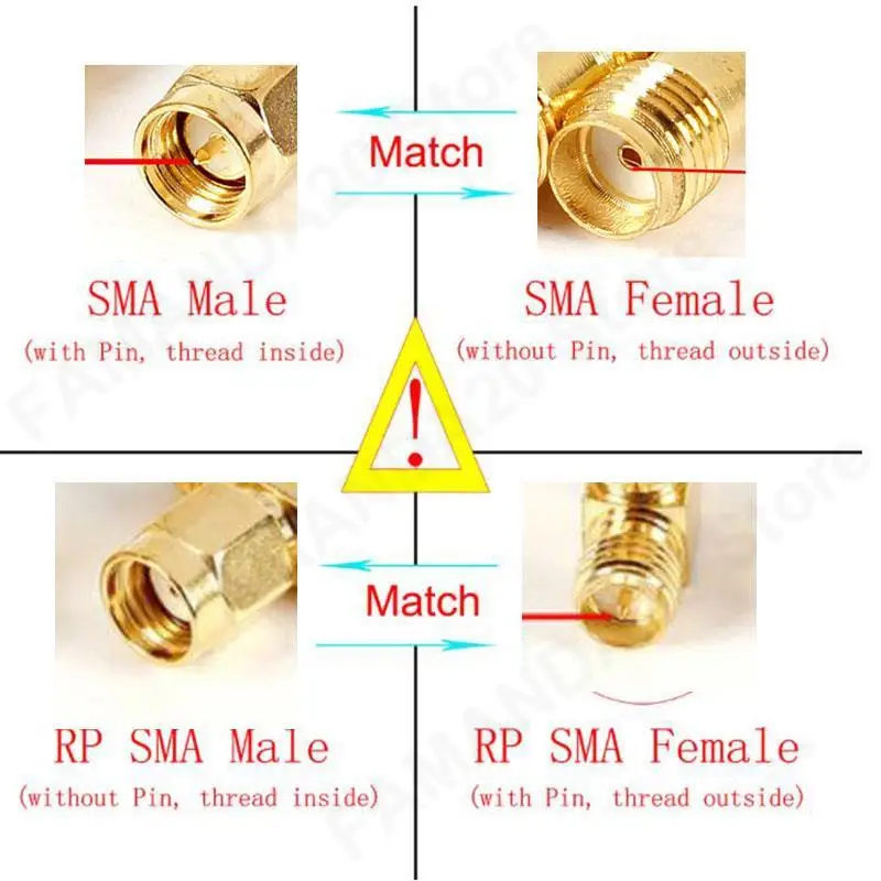 1pcs/5pcs T Type SMA Male Plug to 2 SMA Female Jack RF Coaxial Connector 3 Way Splitter Antenna Converter Gold-Plated Brass m20