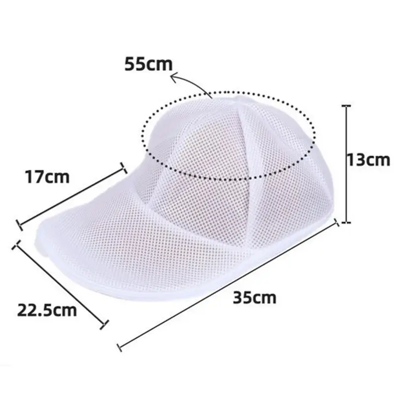 1/2PCS Hat Wash Protector Baseball Cap Cleaner Laundry Bag Wash Hat Bag Washing Machine Mesh Bag Household Cleaning Supplies