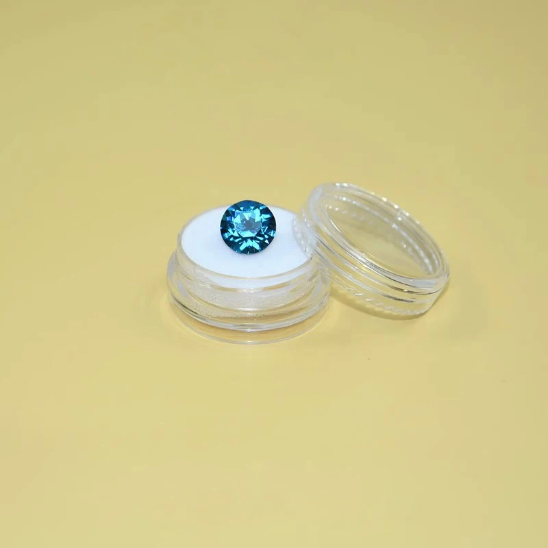 Transparent Loose Diamond Storage Box Acrylic Lid Gemstone Display Container Case Round Pearl Gem Jars Insert Holder Collector