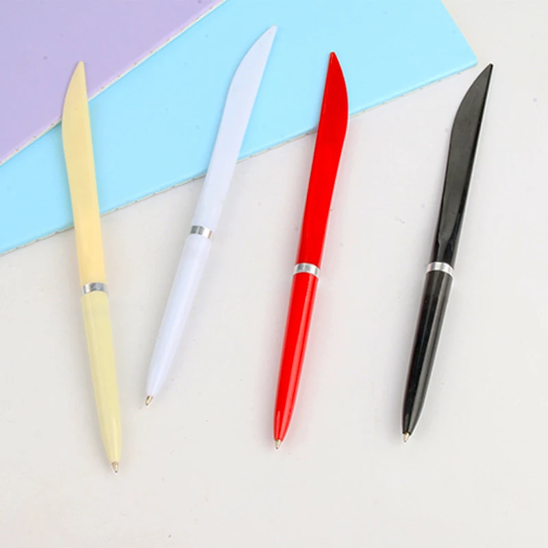 Office Stationery Logistics With Plastic Knife Open-box Ballpoint Pen Wholesale Plastic Open-box Knife Advertising Pen