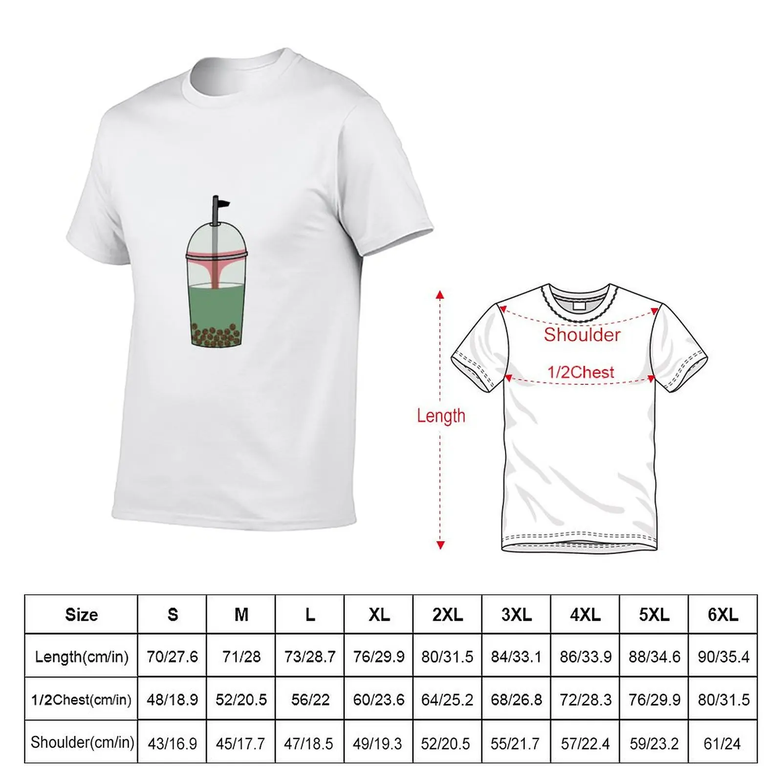 Boba Tea Fett T-Shirt Work Daily Short Sleeve Top