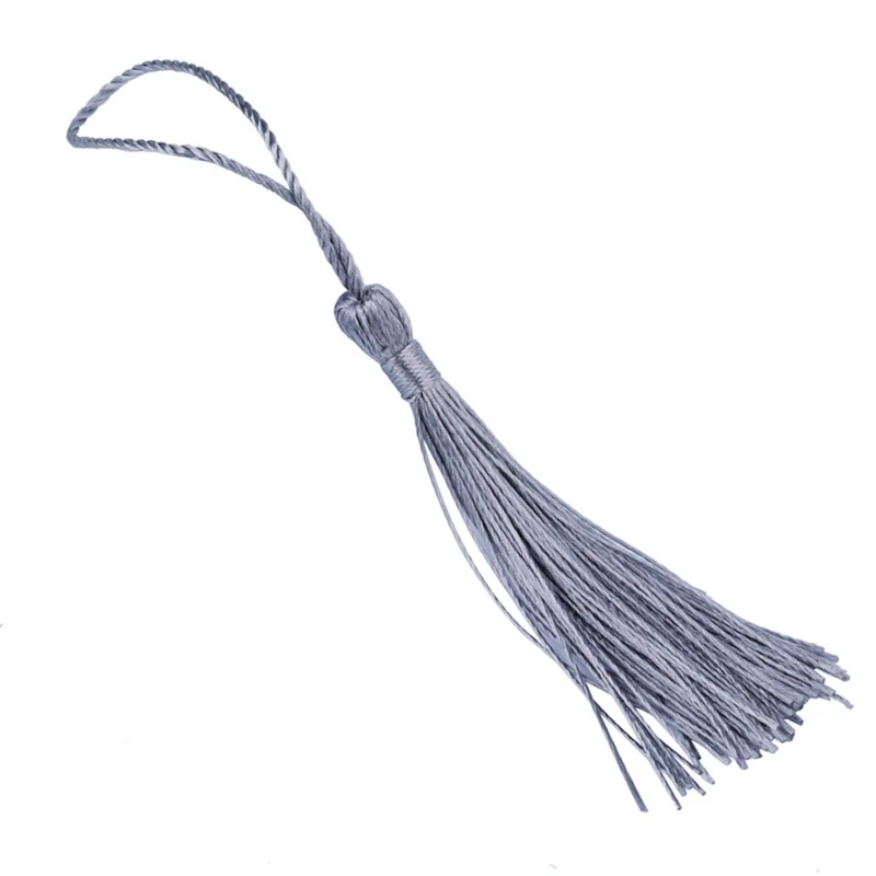 Polyester Tassels with Hanging Ring Silk Bead Counter Decor for Key Tasse 40JE