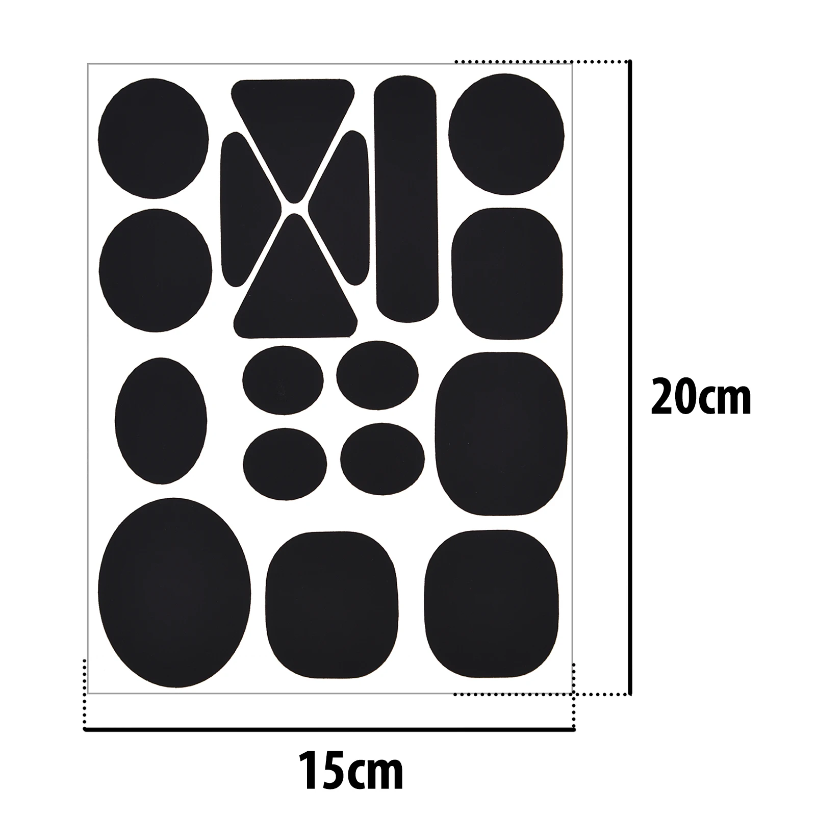 Self Adhesive Black Patches For Down Jacket Clothing Jeans Tent Stickers Repair Washable Decorative DIY Sewing Patch Fabric